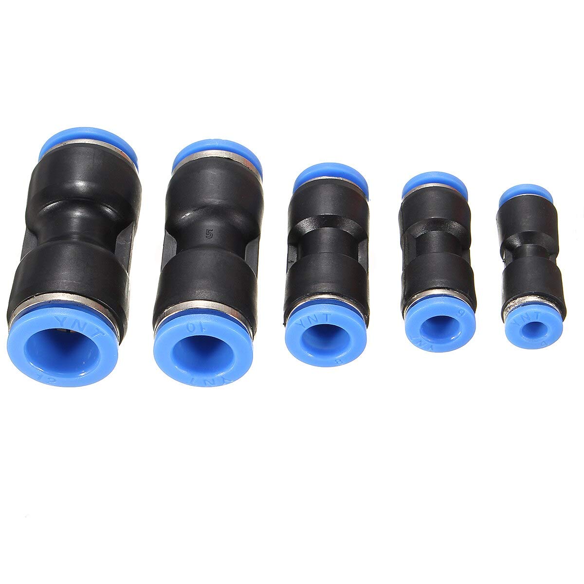 10Pcs OD 1/4 Inch Air Pneumatic Straight Union Push to Connect Fitting 4mm-12mm for Air Water Hose Plastic Pneumatic Parts - (Specification: 12mm)