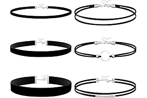 Black Velvet Choker Necklace Set for Women
