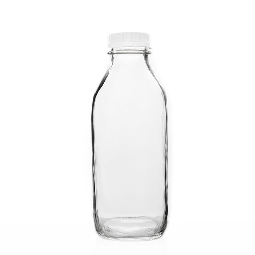 Amazon.com | Fox Run Glass Classic Milk Bottle With Lid, 32