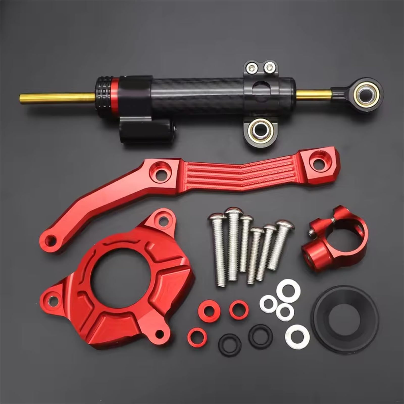Stabilizzatore Ammortizzatore Di Sterzo In Fibra Carbonio Moto Per KAWASAKI Z1000 Z 1000 2012 Ammortizzatori Staffa Montaggio Kit Supporto 2010-2013