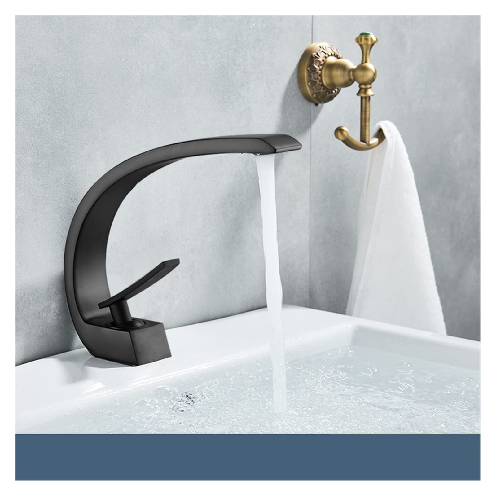 Mooilko G Chrome Bathroom Basin Faucet Single Handle Polished Old Faucet Hot Cold Mixer Taps Deck Mount Washbasin Crane Easy To Install(G)