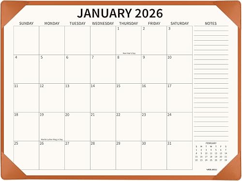 Calendario de escritorio 2026 grande de 22 x 17 pulgadas, de enero de 2026 a junio de 2017, calendario de escritorio grande de 12 meses con disponible en Yaxa Costa Rica