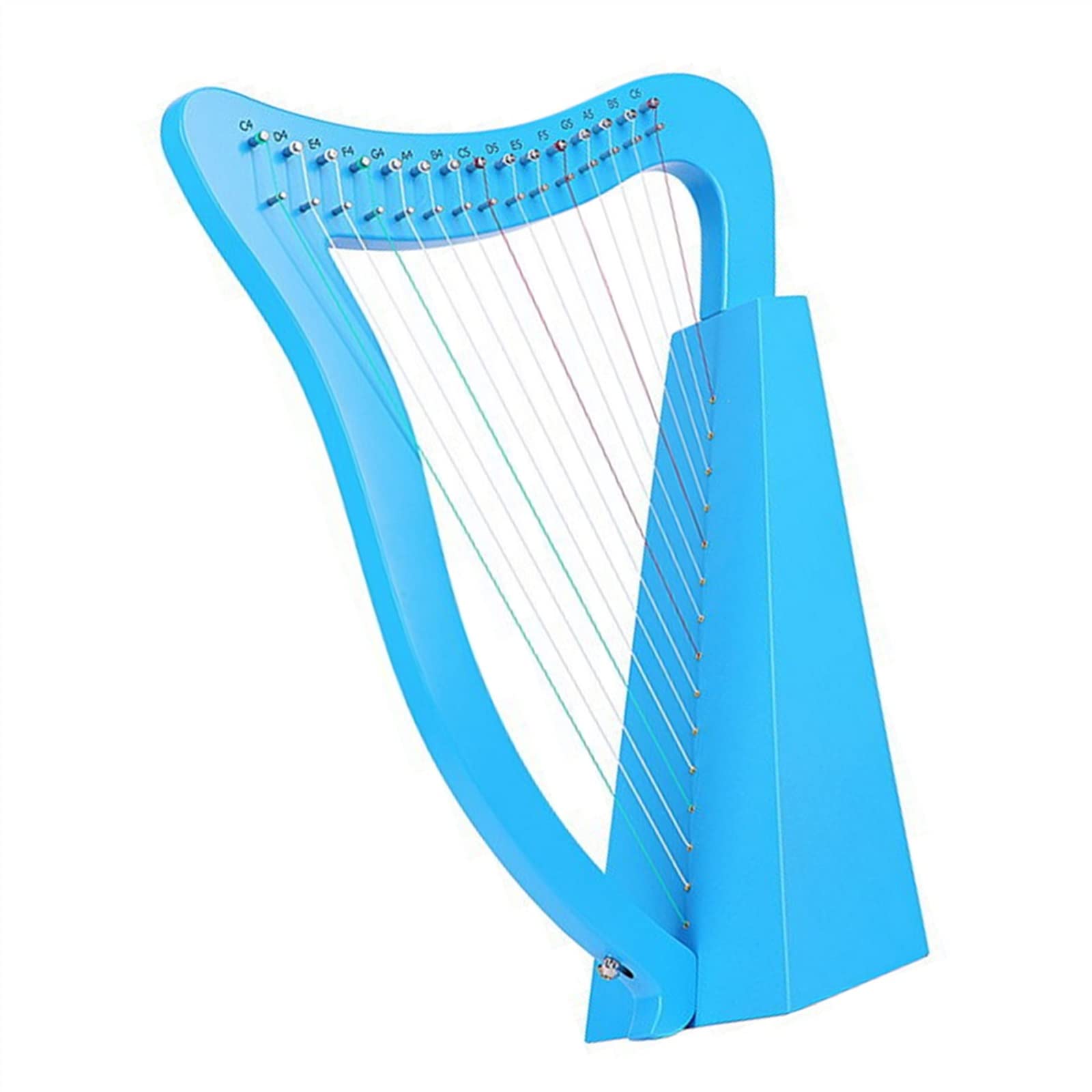 harfa, 15-strunowa lira, solidna drewniana lira, harfa, przenośny instrument muzyczny z kluczem do strojenia lira, harfa