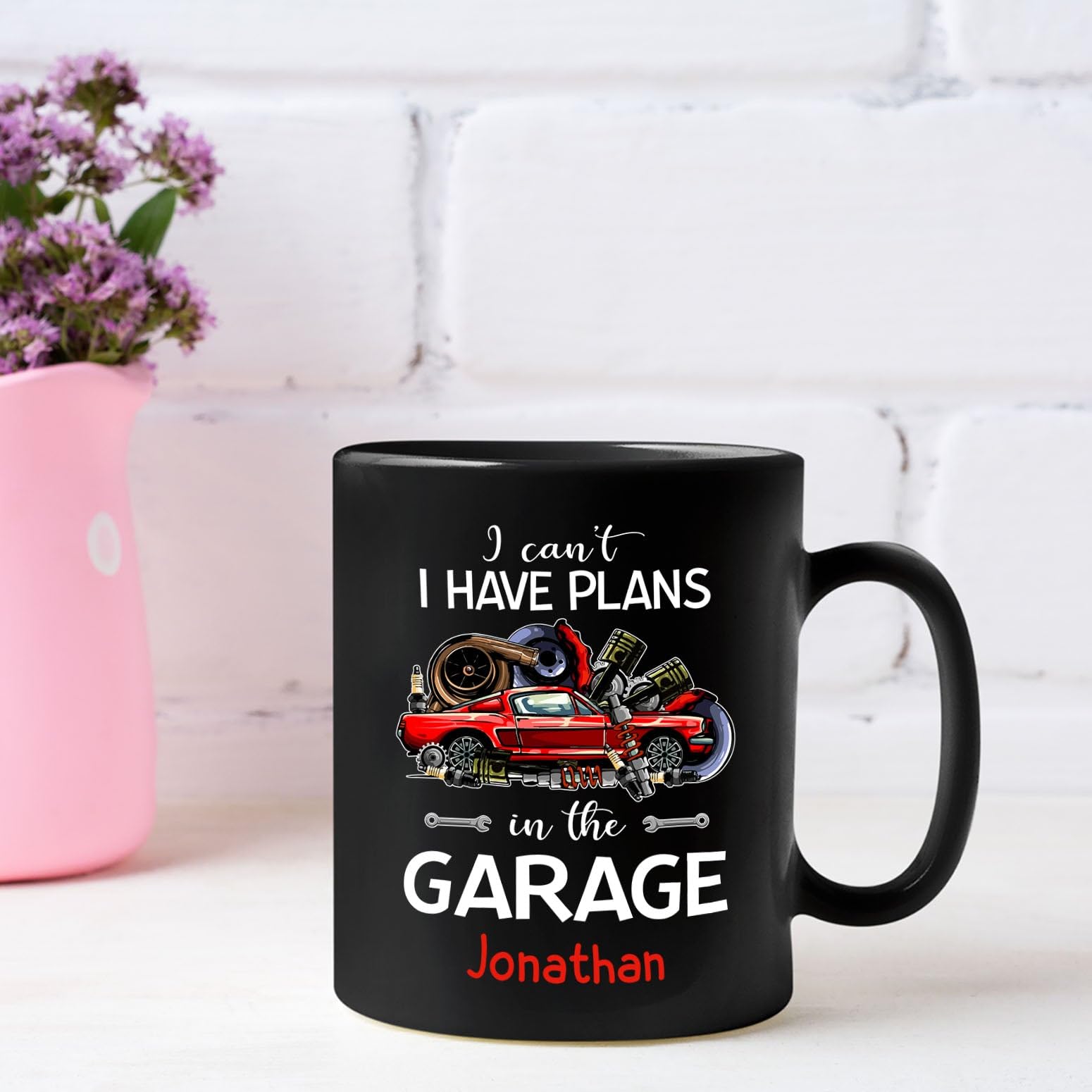 Amazon.com: Personalized I Have Plans In The Garage Coffee Mug Gift For Car  Mechanic Birthday Christmas, Customized Name Car Mechanics Coffee Cup 11 Oz  15 Oz, Car Mechanic Black Ceramic Mug, Mechanic