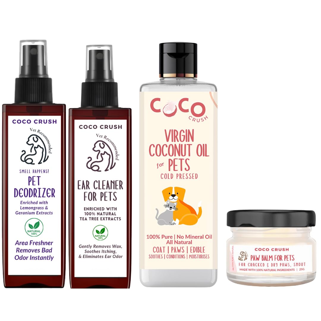 See full amazon price history chart for Coco Crush Natural Pet Care Set: Deodorizer Spray,50Ml; Virgin Coconut Oil,50Ml; Paw Balm,25G; And Ear Cleaner,50Ml|100% Pure&Organic|For Cats&Dogs Of All Breeds&Sizes Coco Crush Natural Pet Care Set: Deodorizer Spray,50Ml; Virgin Coconut Oil,50Ml; Paw Balm,25G; And Ear Cleaner,50Ml|100% Pure&Organic|For Cats&Dogs Of All Breeds&Sizes (B0D96G2Z1G) Amazon Price History, Amazon Price Tracker