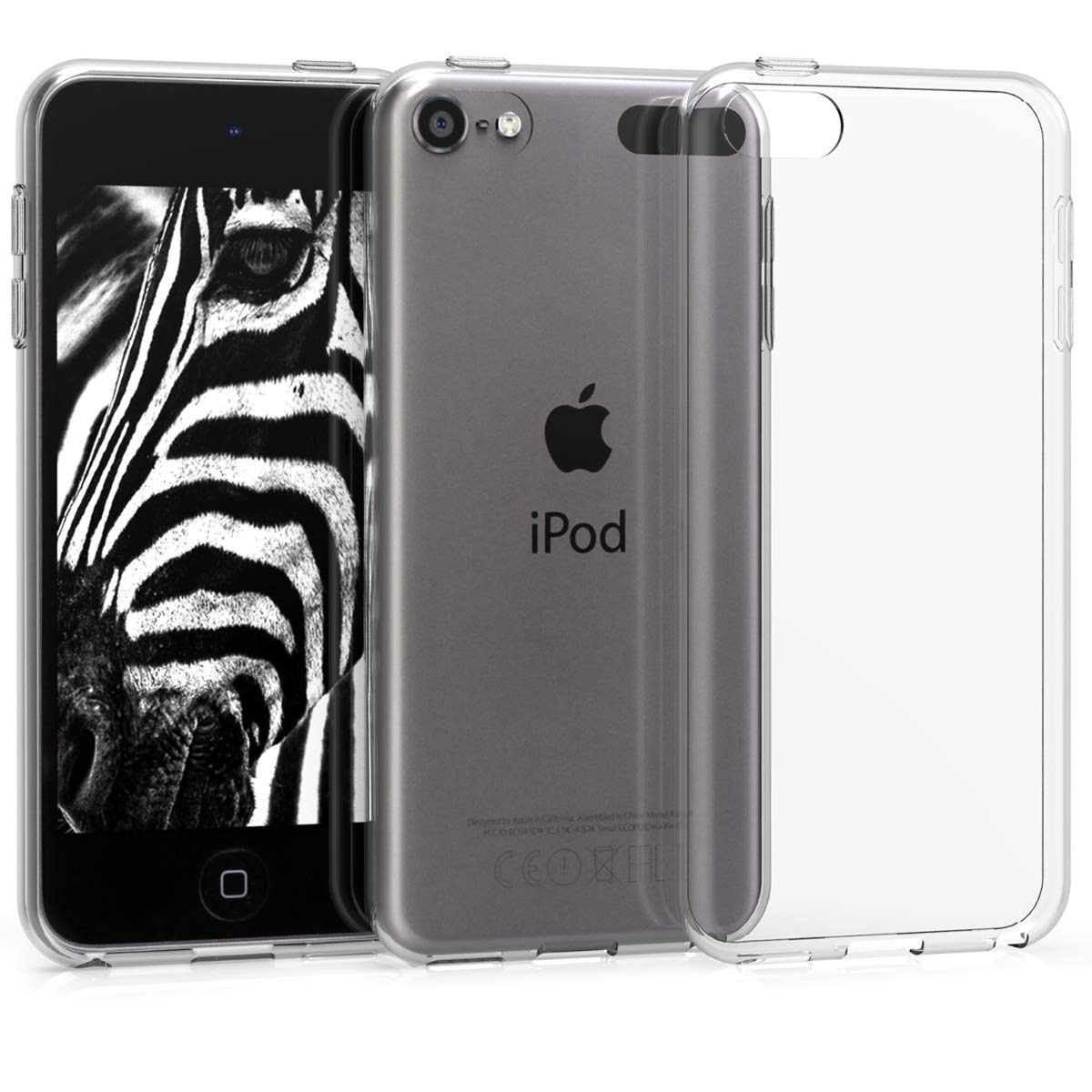 kwmobile Kryształowe etui kompatybilne z Apple iPod Touch 6G / 7G (6. i 7. generacji), miękkie silikonowe etui ochronne TPU, przezroczyste