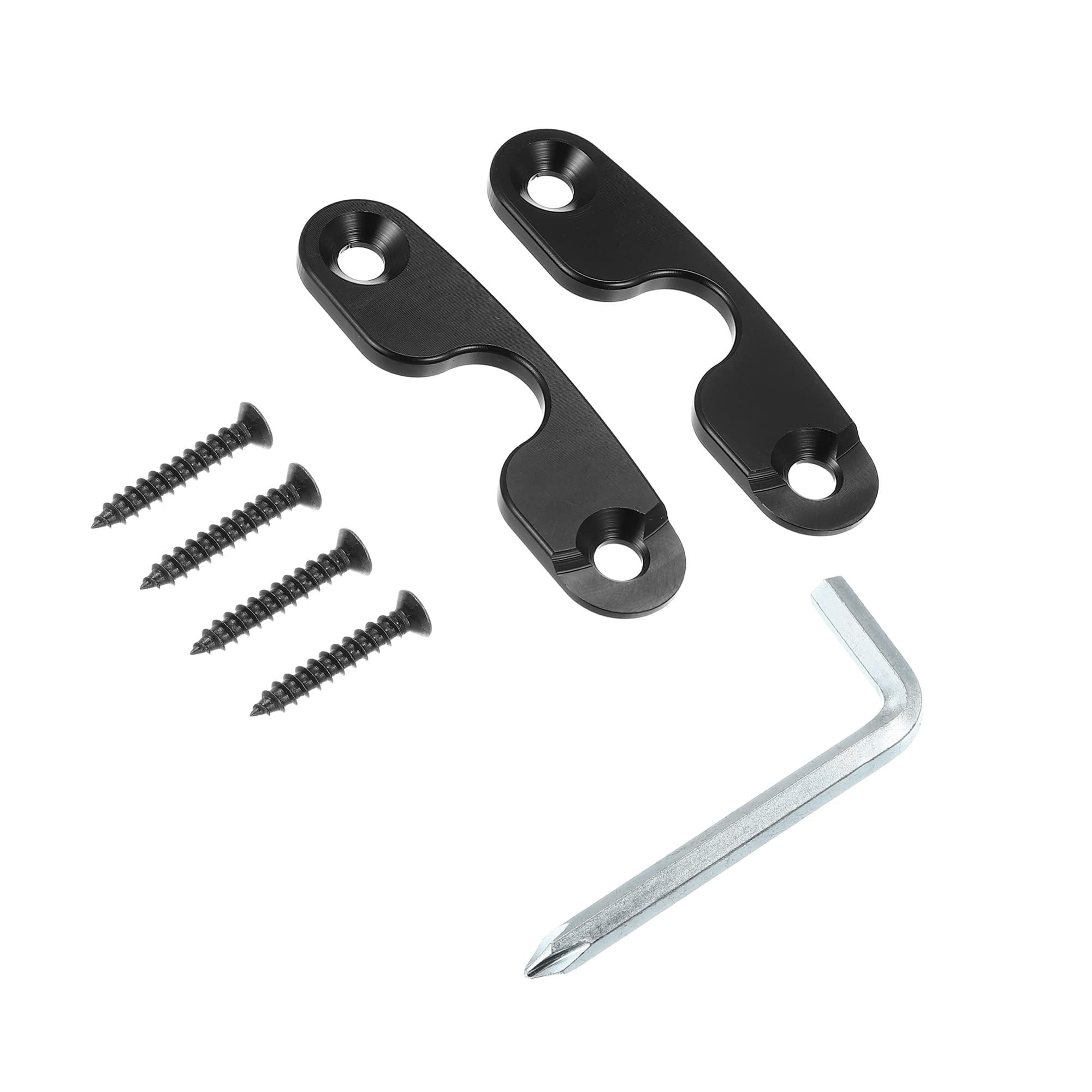 Photo 1 of ACROPIX Sun Visor Clips Support Repair Kits Fit for Jeep Wrangler with Hex Wrench and Install Bolts - Pack of 2 Black