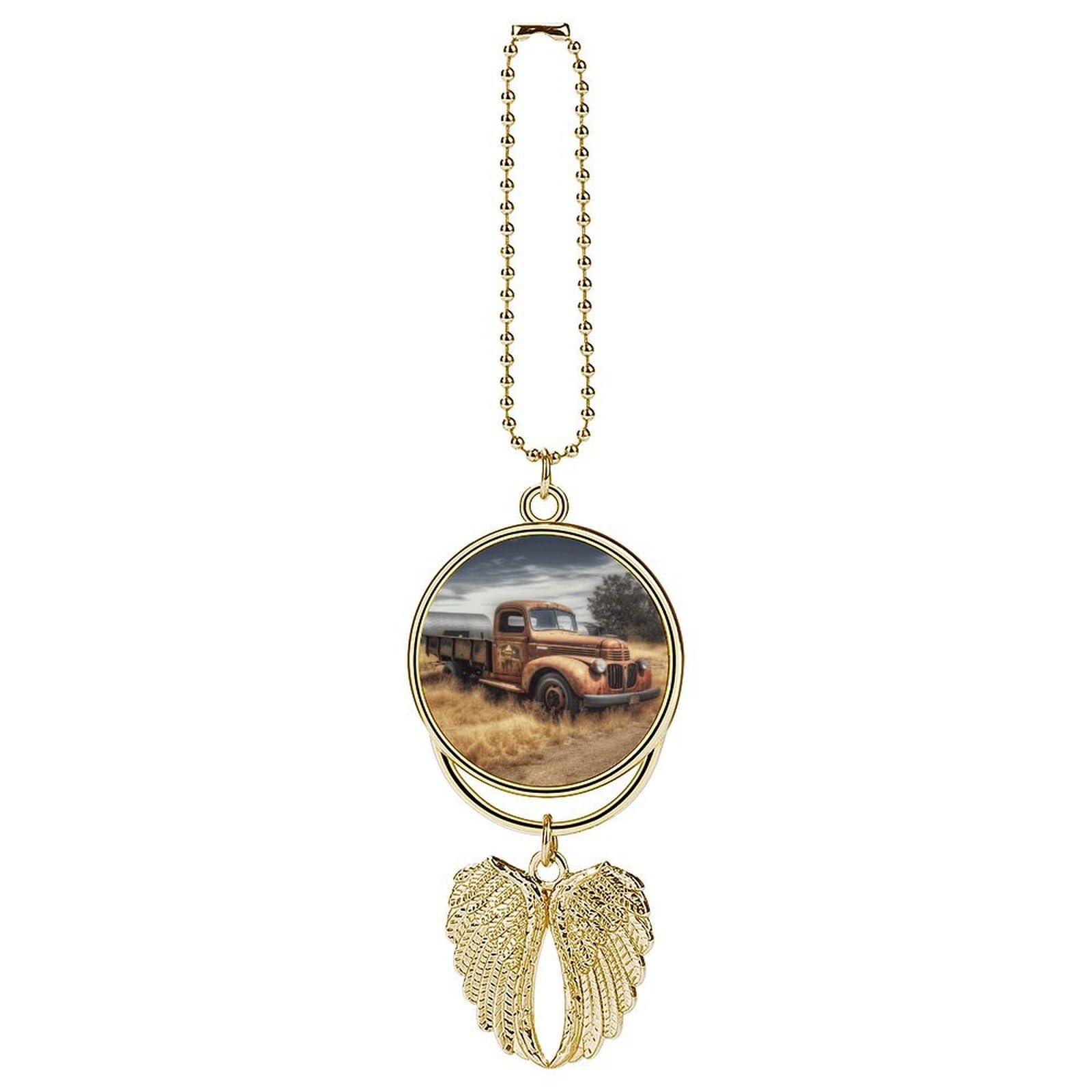 Old Truck Car Car Pendant Hanging Swing Auto Rear View Mirror Hanging Car Rear View Mirror Charm Truck Hanger Ornament Charm for Car Rear View Mirrors Accessories