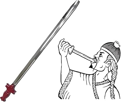 MilesMagic Magicians Super Sword Swallowing Gimmick Close Up Street Illusion Real Stage Magic Trick