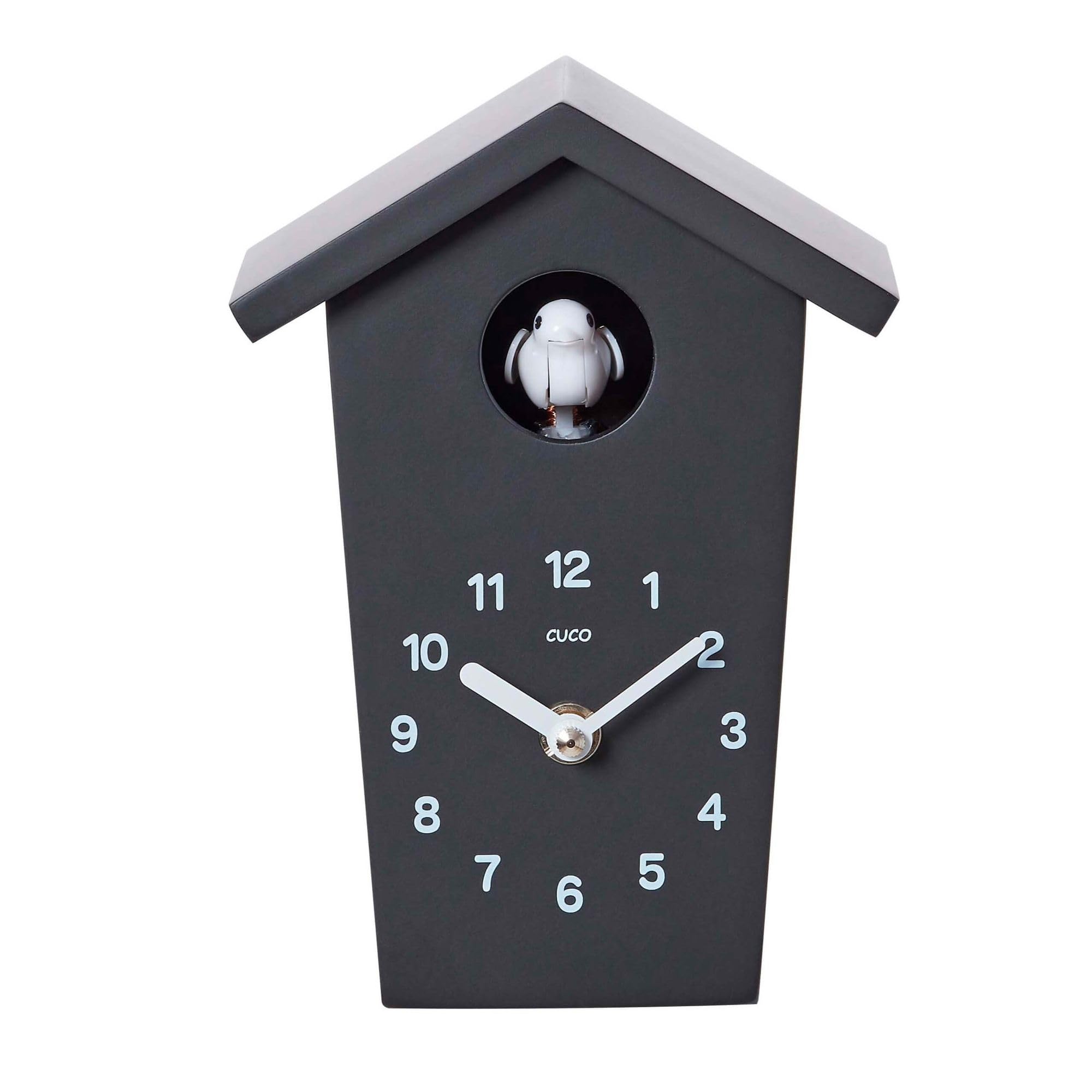 mini orologio a cucù HOCHHAUS 17,0 × 12,4 × 9,0cm, orologio da parete, moderna Foresta Nera, funzione silenziosa notturna, canto d'uccelli, movimento al quarzo
