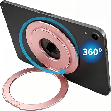 Tablet Stand Adjustable Universal Tablet Hand Holder, 360 Degrees Handle Grip Compatible for iPad/Galaxy Tab and All 6-11" Tablets Pink