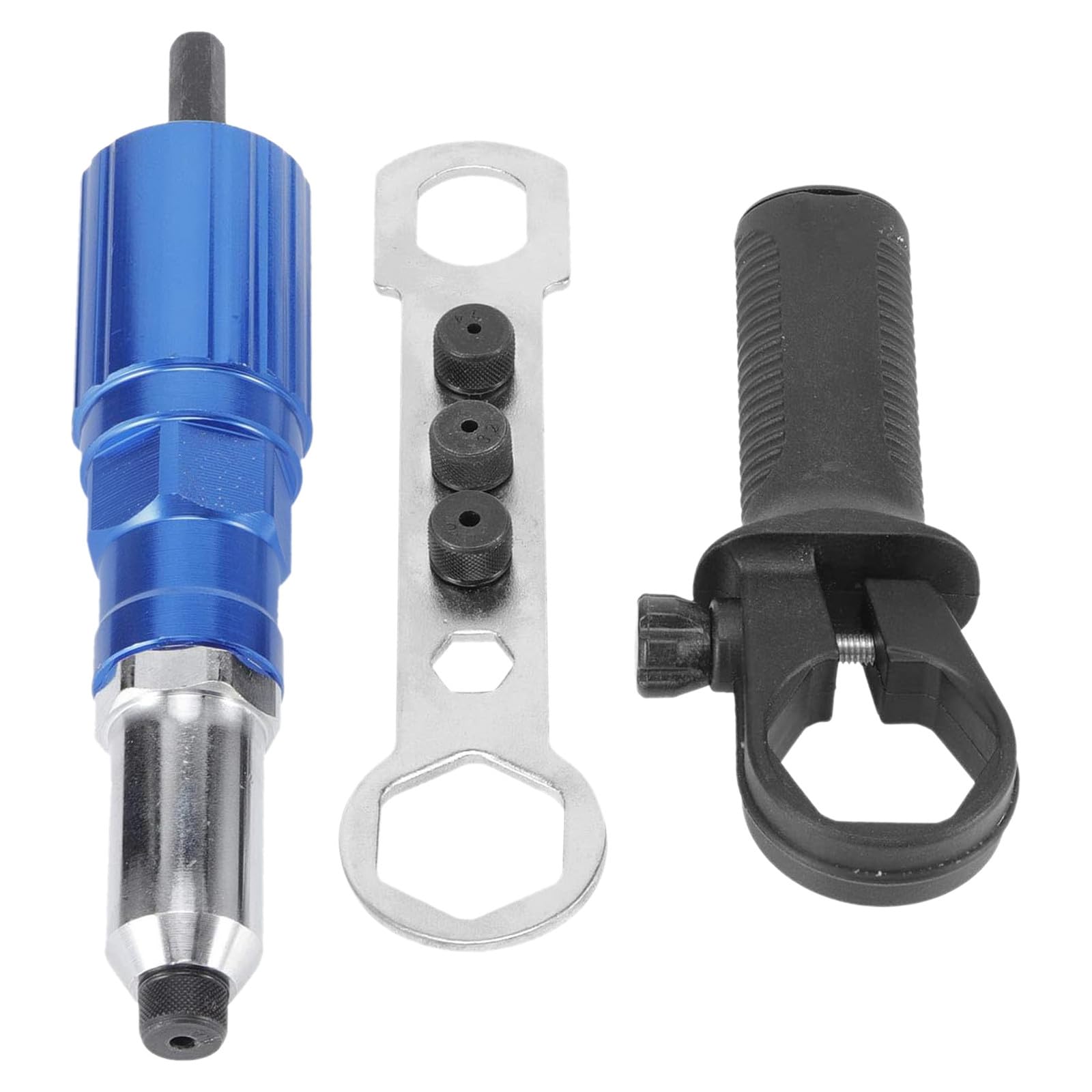 Cabilock 1 set di accessori per rivetti per rivettatrice a trapano - Set di adattatori per rivetti in lega di alluminio, convertitore per rivettatrice, strumento per rivettatura per la costruzione di
