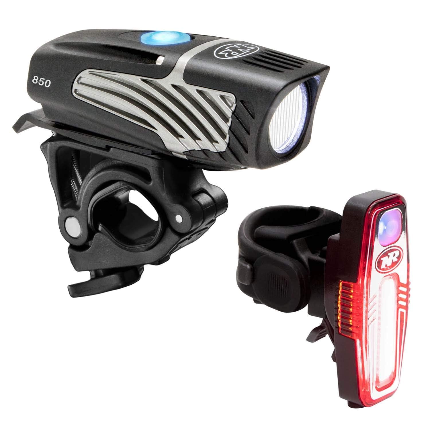NiteRider Lumina Micro 850 Front Bike Light Sabre 80 Rear Bike Light Combo Pack- LED USB Rechargeable Bicycle Headlight Water Resistant Mountain Road