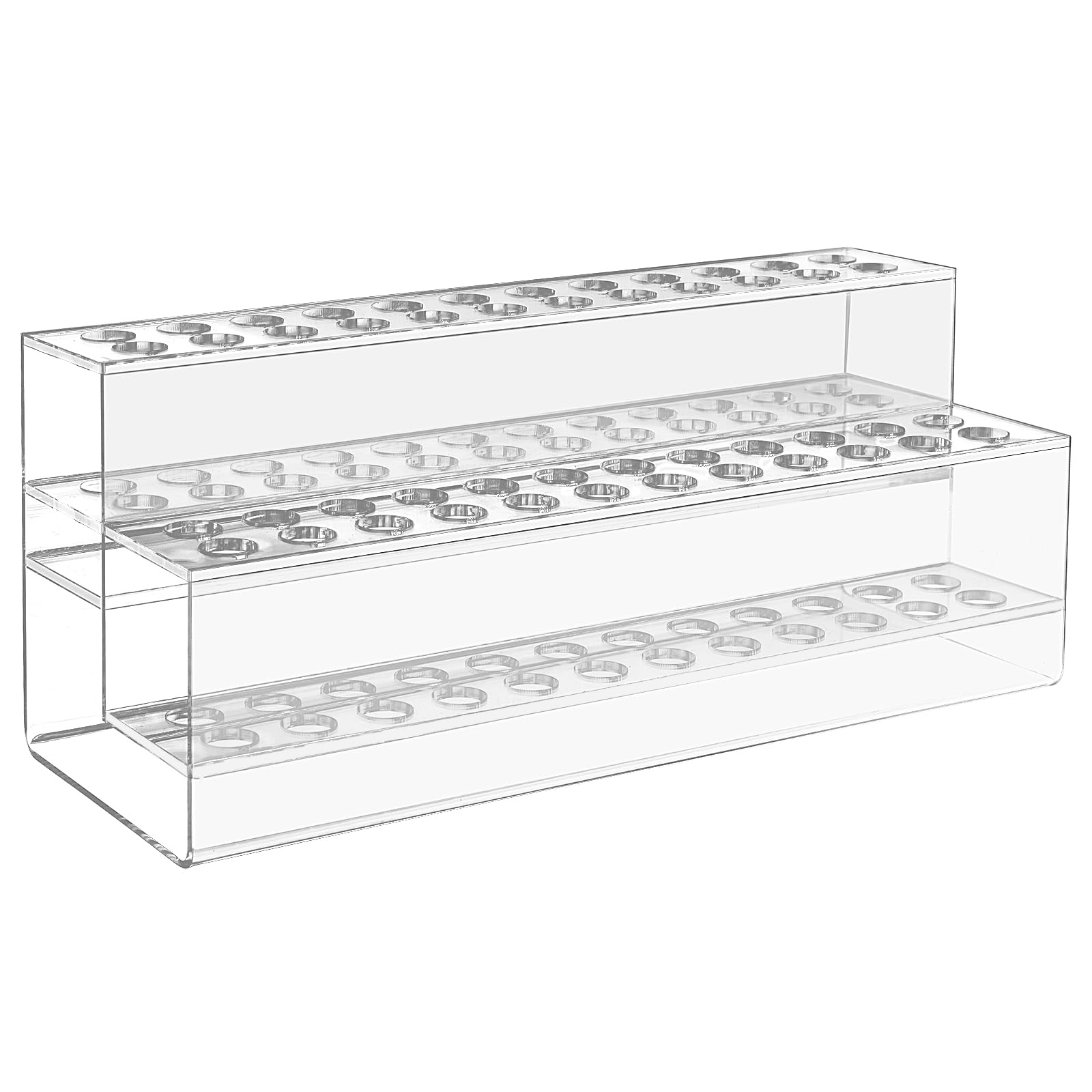 SBYURE Acrylic Pen Holder, 2 Tier Pen Display Stand 48-Slots Pen Holder Clear Pen Display for Craft Shows, Home Office Desk School Supplies