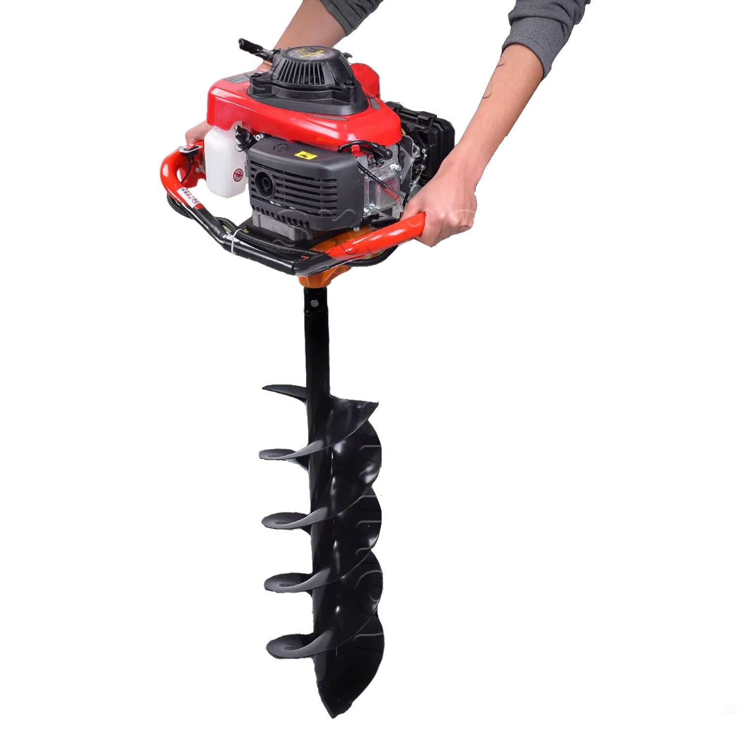 Trivella Terreno,Cippatore Scoppio,999cc Motore a 4 Tempi,8.5 CV, Punte Ø 200mm,Struttura Resistente,per Giardini,Orti,Aree Agricole e Lavori di Costruzione 30cm
