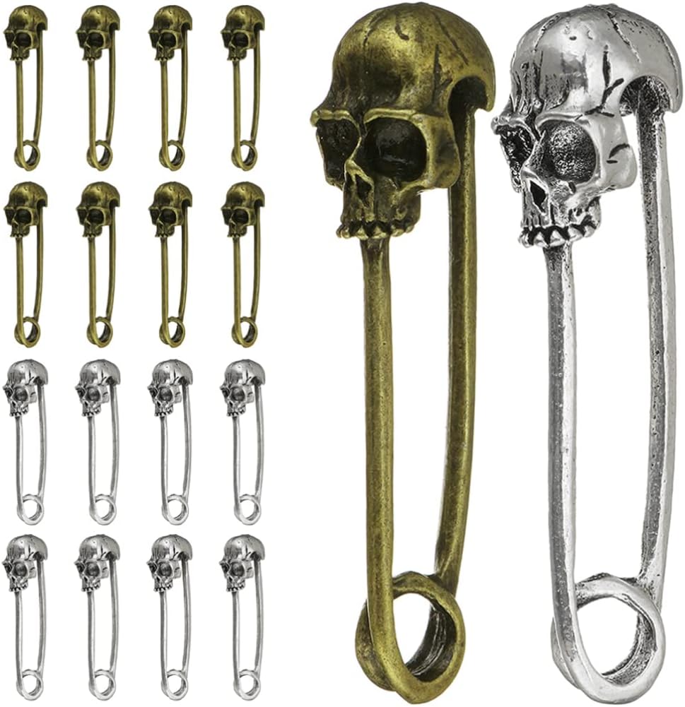 Ciieeo Vintage Decor Gothic Safety 20pcs Skull Head Safety