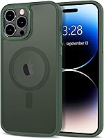 Vista 123 de Anuck - Funda magnética para iPhone 11 compatible con MagSafe, carcasa trasera mate translúcida dura, borde de TPU, delgada, resistente a impactos