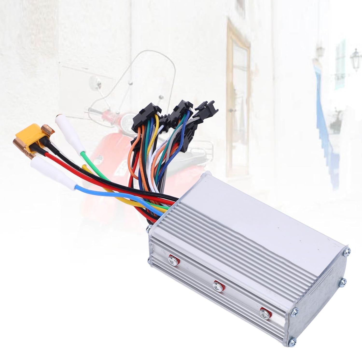 Electric Bike Controller, 48V 25A 1200W Rear Drive Motor Speed Controller Replacement for Electric Scooter, Aluminum Alloy, Good Heat Dissipation