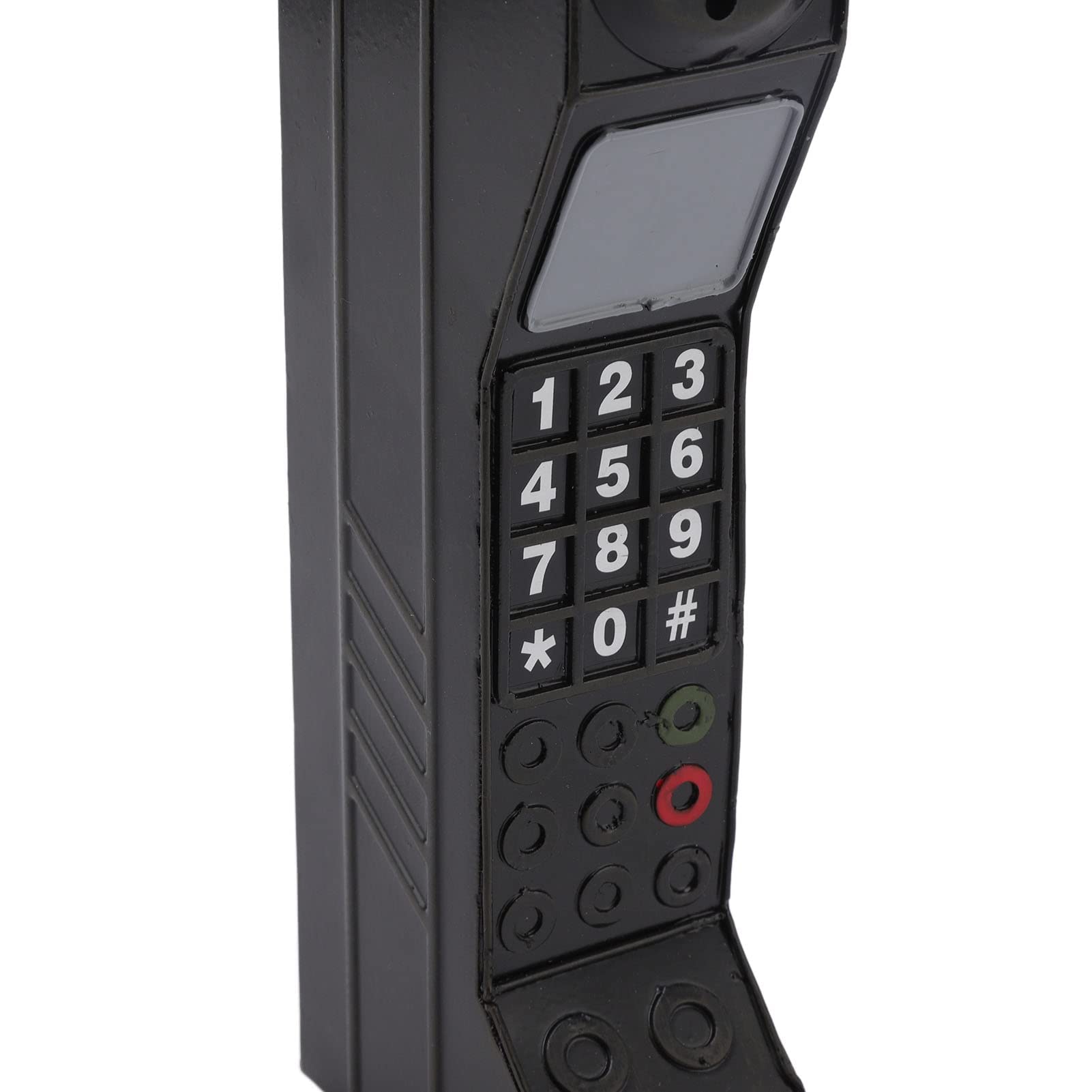 Retro telefon komórkowy wzór telefonu komórkowego, symulacja retro ceglany ornament na telefon komórkowy rekwizyty fotograficzne ozdoby do dekoracji (czarny)