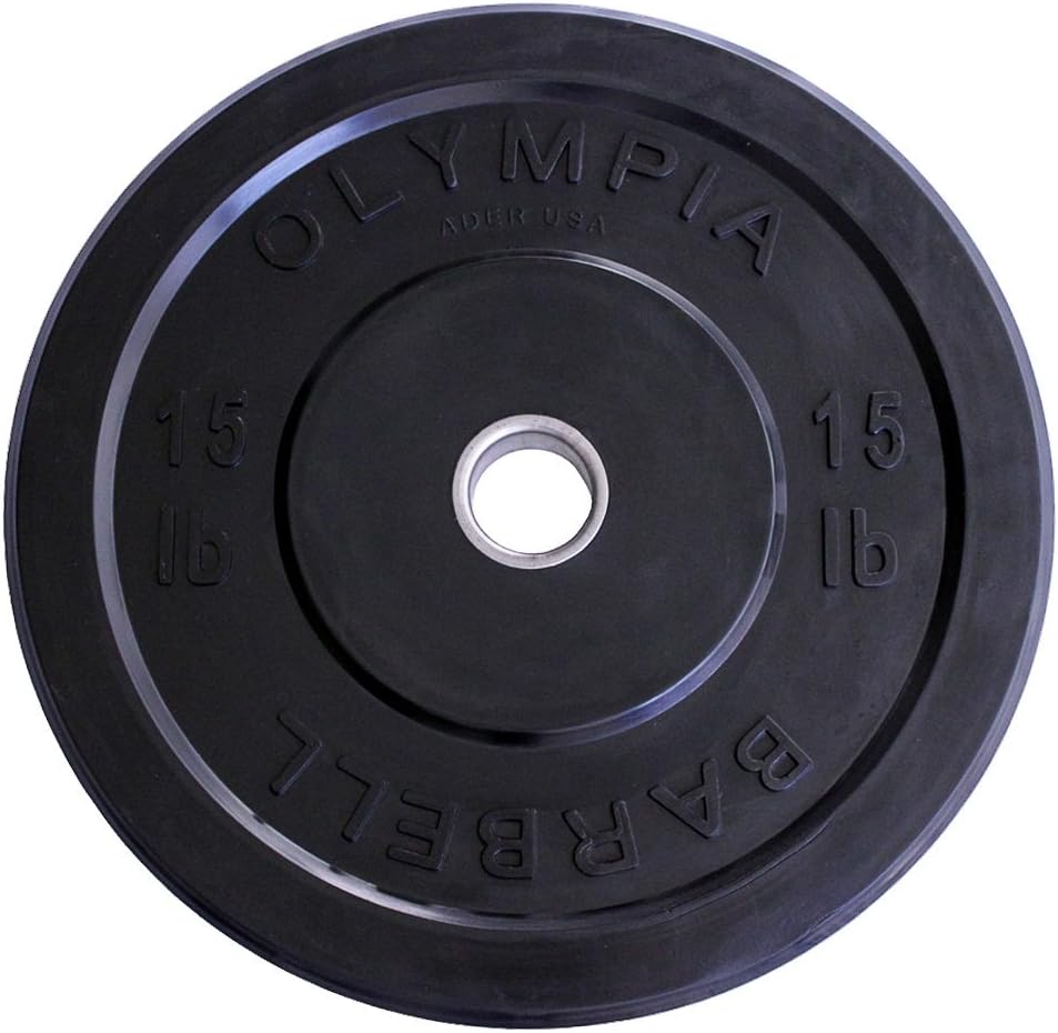 Olympic Bumper Plates One Pair Black (Picture for Reference Only)