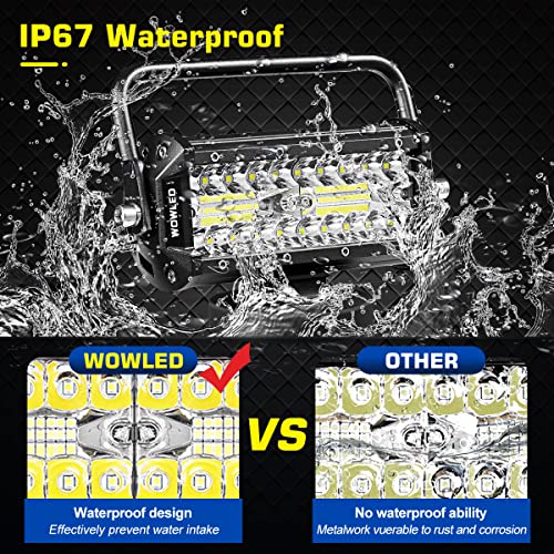 Wfpower Magnetic Led Work Light Bar, 48W Led Combo Beam Light Pod With Magnetic Base Mount, Portable Led Light Flood And Spot For Camping Car Suv Boat Bar Truck Driving Lamp Fog Lights #TOP3