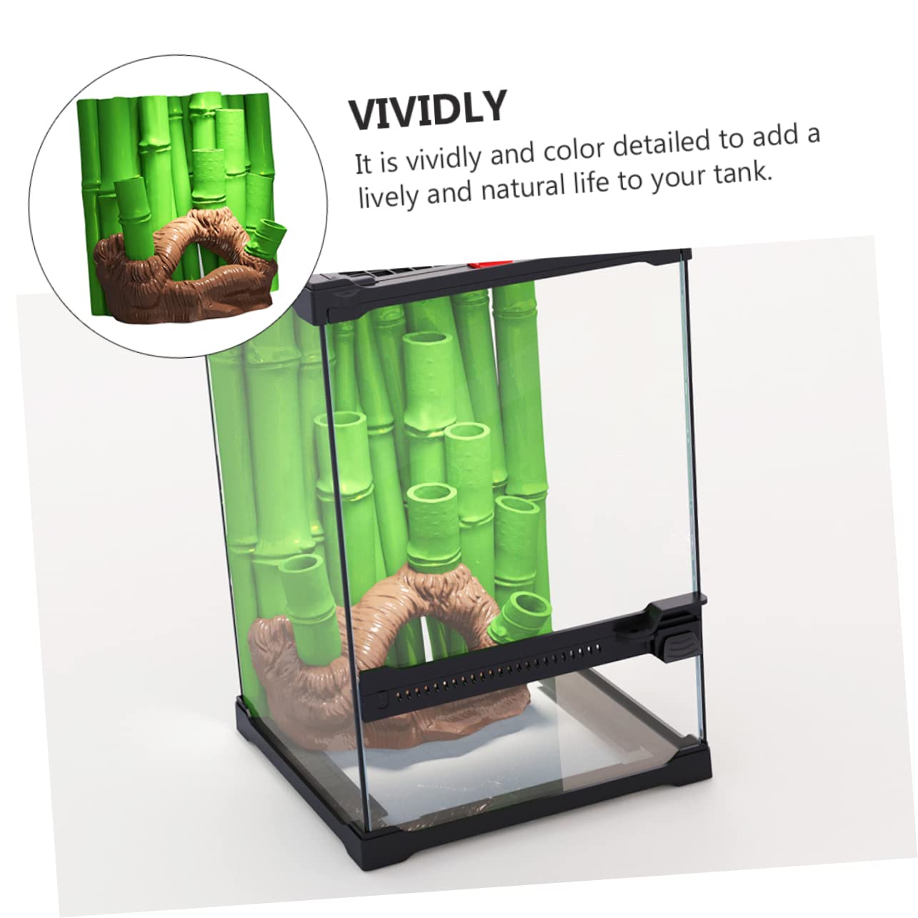3D Aquarium Lebensraum Harzhöhle für Aquarium mit Bambusoptik