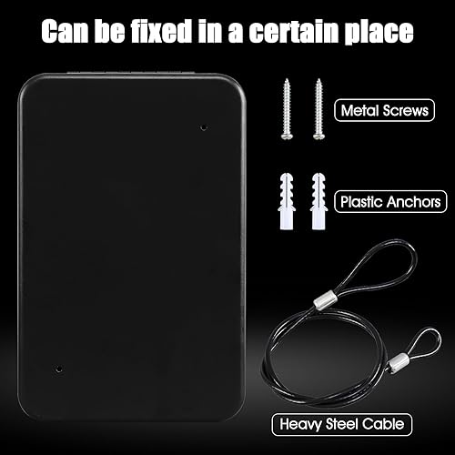 Miniatura 5 de Dalmbox Caja fuerte para pistolas pequeña con cerradura de combinación portátil para pistola de viaje segura para automóvil, hogar, viajes