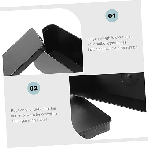 Miniatura 3 de Caja Gestión de cables Organizador de regleta de alimentación de alambre Contenedor de enchufe de gestión de