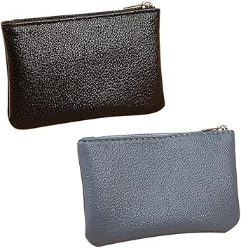 Lot De 10 Porte-Monnaie/Pochettes Zippées En Cuir Synthétique Bleu - 23x12 Cm - Étanche - Pour Documents, Cosmétiques, Voyage