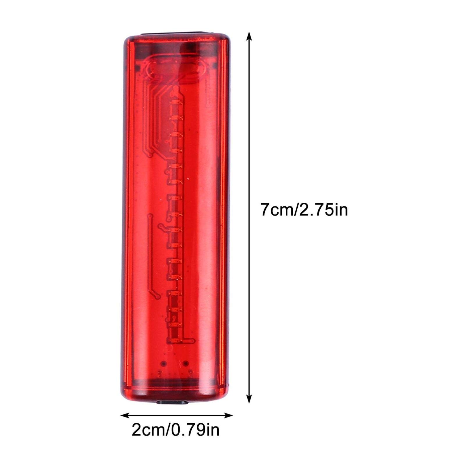 Happyyami Luces Traseras De Bicicleta Condujo Led Centro Luz De La Luz del Casco Luces Recargables Accesorios Faro Luz De Fondo Frente Ciclo Rojo Componente Electrónico