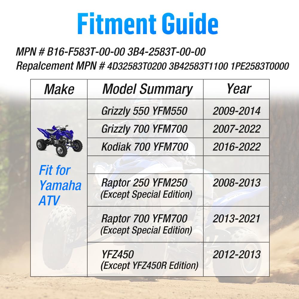 Bremspumpe vorne rechts passend für Yama-ha YFZ450 Raptor 250 700 Grizzly 550 700 Kodiak 700 YFM250 YFM550 YFM700 Bremszylinder Hauptbremszylinder (Schwarz)