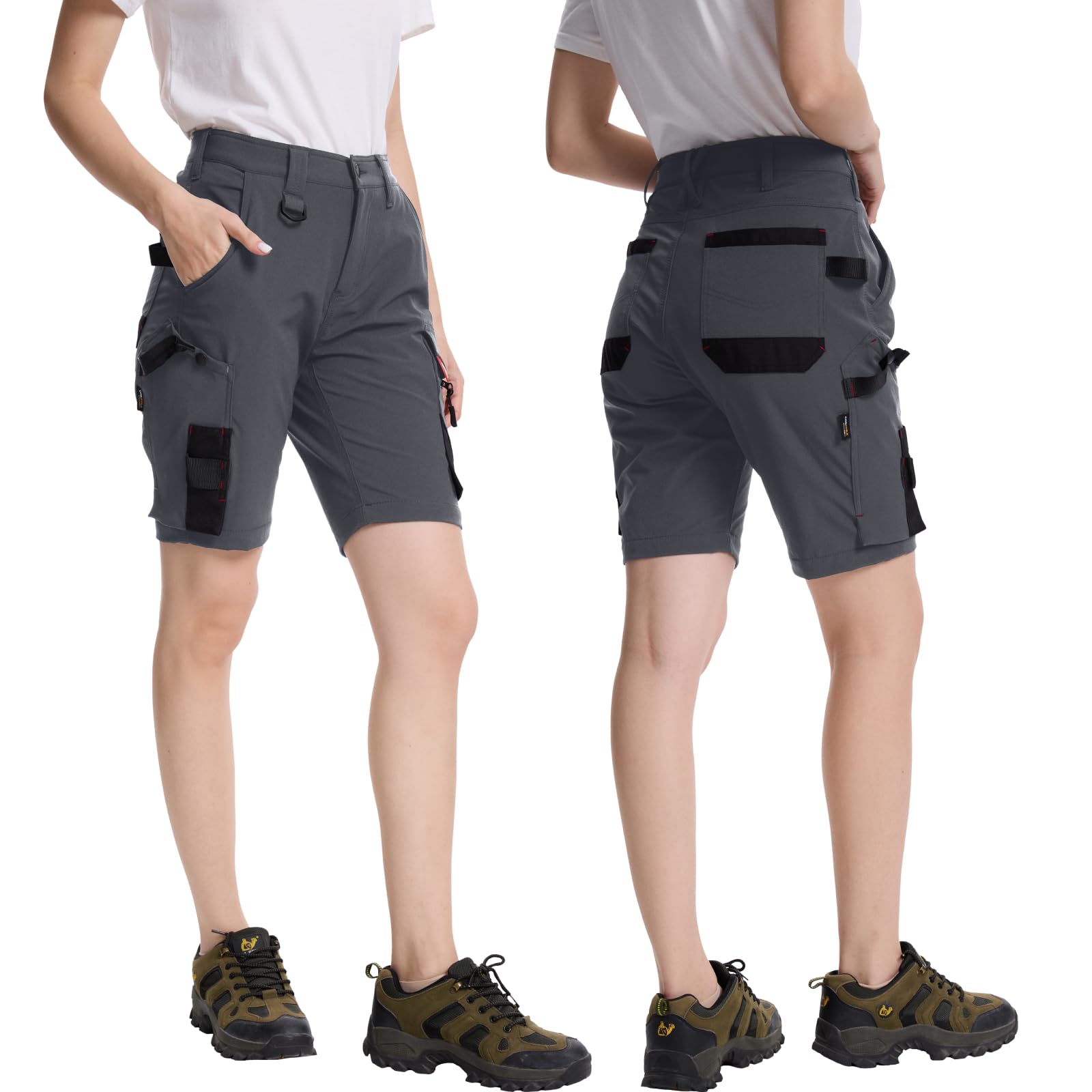 WORK IDEA Short de Travail Stretch pour Femme - Coupe ajustée - Élégance résistante pour Les Plus Hautes