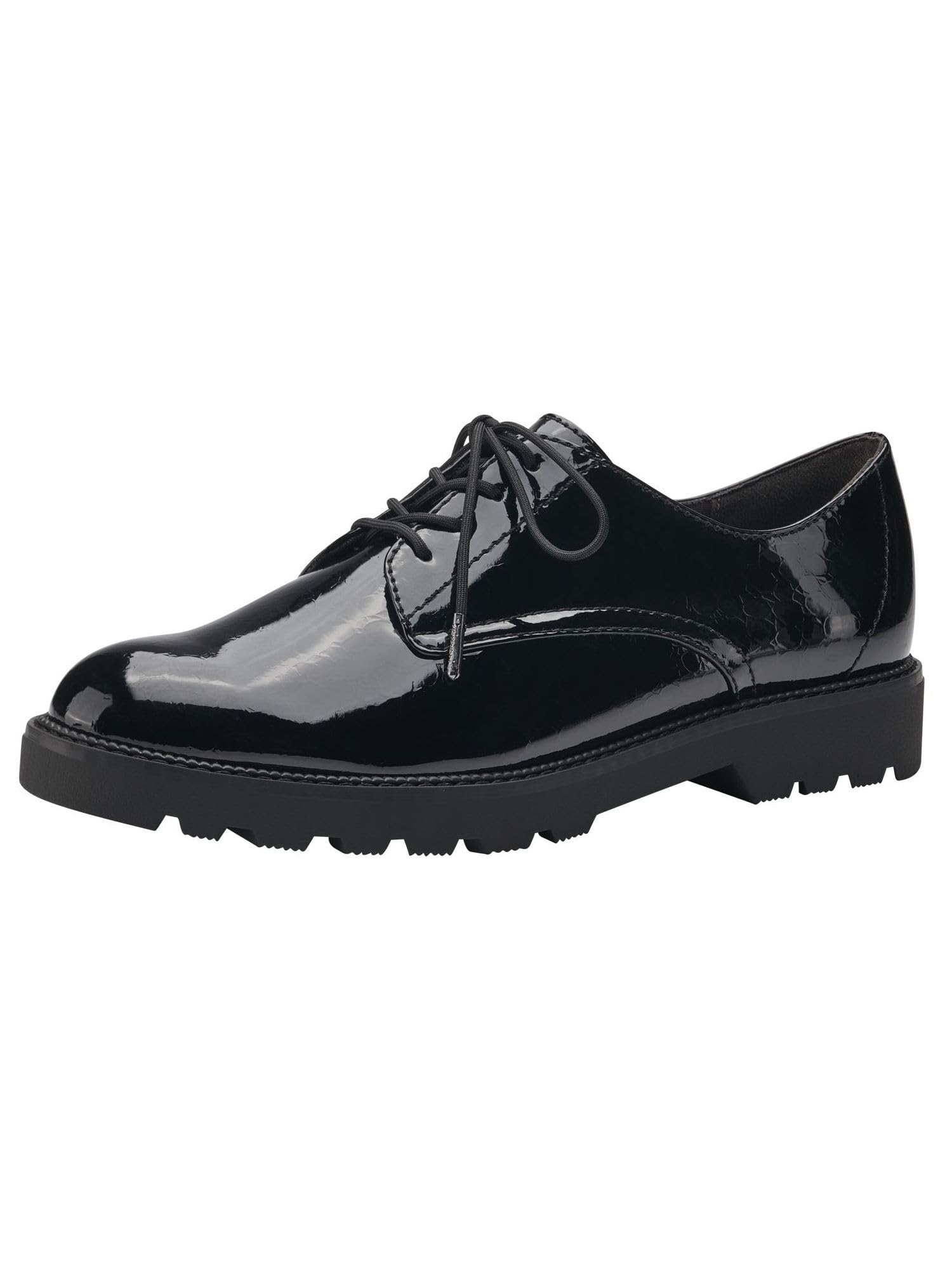 Tamaris Low Shoe 1-23605-41 Narrow, Black Rose Met, 4 UK
