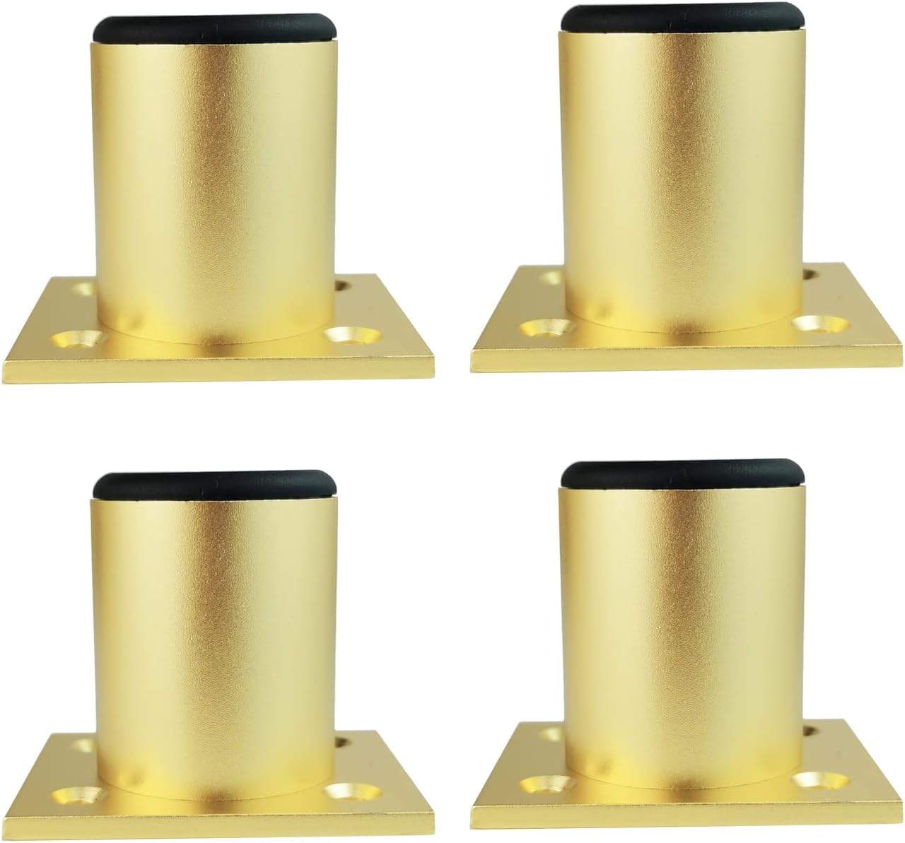 Qrity 4 Pieces Furniture Legs Cabinet Aluminium Alloy Kitchen Legs Sofa Metal Table Furniture Feet 100mm, Gold