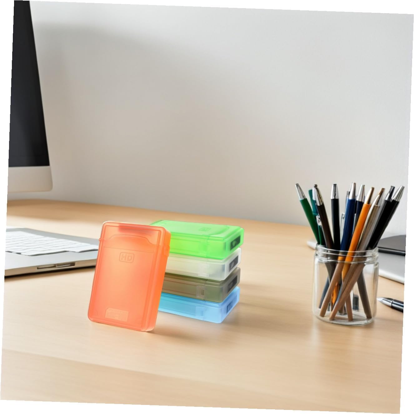 10pcs Hard Drive Protection Boxes Plastic Storage Holders for External Hard Drives Organizer Case Protection USB Holder