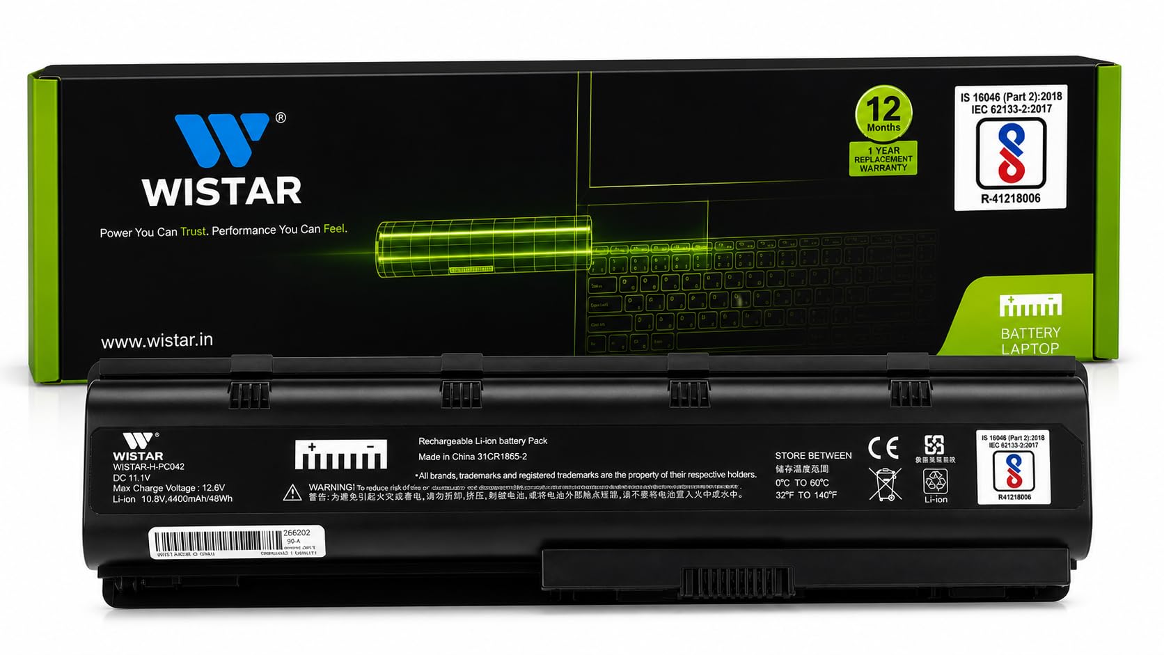 WISTAR Replacement Battery for HP Spare 593553-001, HP Compaq Presario CQ32 CQ42 CQ43, HP Pavilion dm4 g4 g6 g7 DV3-4000 DV5-2000 DV6-3000 DV7-6000, COMPAQ 435 436, fits HP MU06-image-30