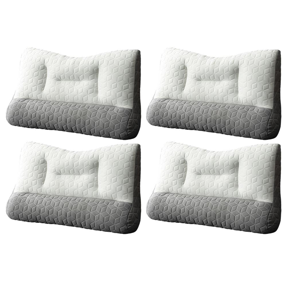 poduszki, Ortopedyczna poduszka szyjna łagodząca bezdech senny Ergonomiczna konstrukcja zapewniająca głęboki sen(Gris,2pcs)