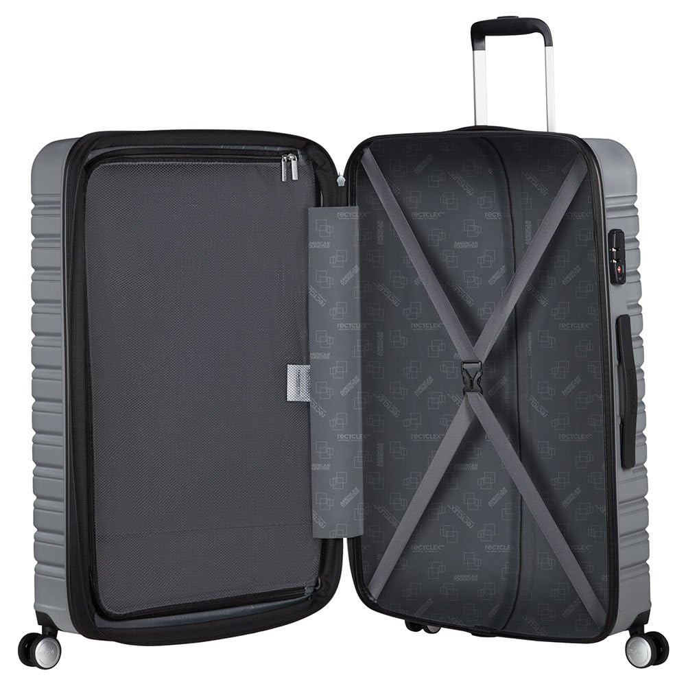 American Tourister Flashline - Spinner L, étui, 78 cm, 100/109 L, argenté (Sky Silver)