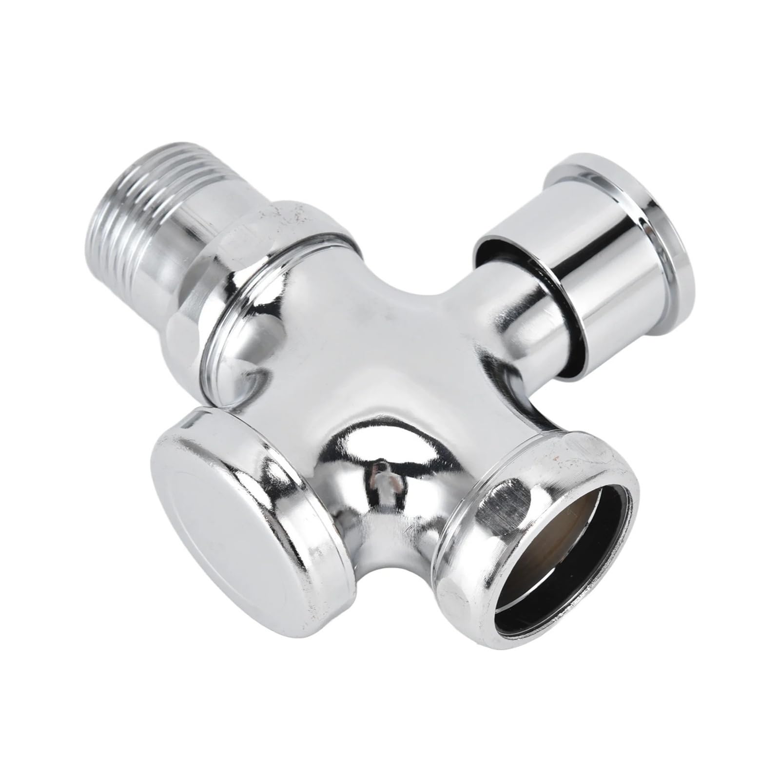 Fluxómetro manual para inodoro Válvula De Descarga For Urinario Con Botón Pulsador Y Conexión Roscada Aleación Zinc Plata Piezas Inodoro