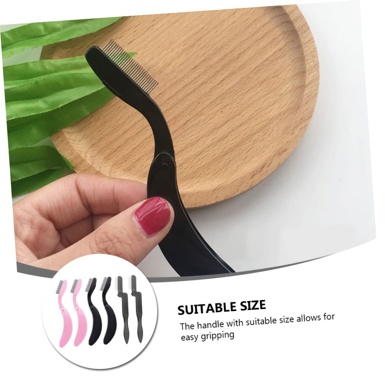 MAGICLULU 2 Set Di Spazzole Per Sopracciglia Ergonomiche Pettine Per Ciglia Pettine Per Sopracciglia Pettini Per Ciglia Pieghevoli Per Donne Strumenti Per Lo Styling Per Il Trucco 6 Pezzi*2