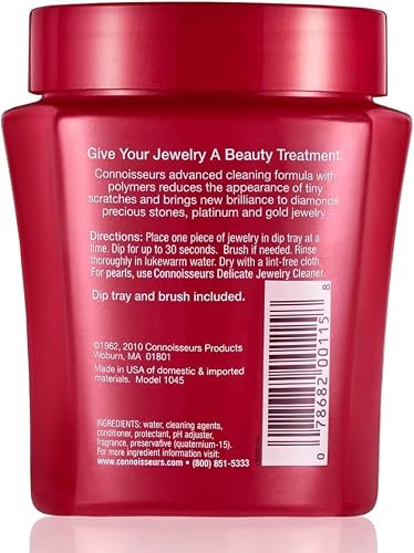Miniatura 6 de Connoisseurs Limpiador De Joyas Limpieza De Joyas De Oro Limpiador De Oro De 236ml Para Joyas Como Collares, Anillos Y Joyas Con Preciosas