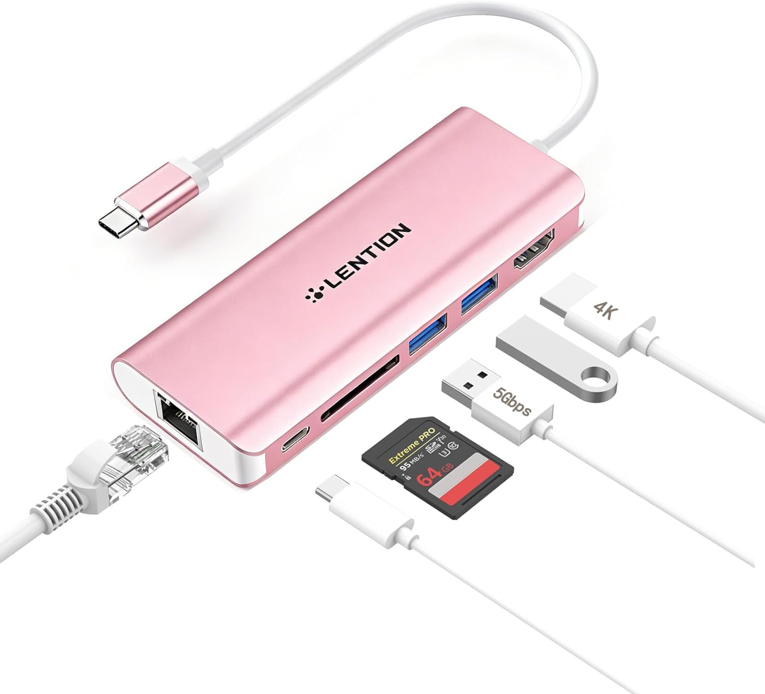 LENTION USB C Hub: 6-in-1 Connectivity — Is This Rose Gold Adapter the Right Investment?