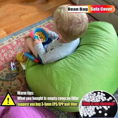 Miniatura 4 de SXBCyan Puf flotante para piscina, puf para niños, funda para puf sin relleno, impermeable, Oxford, puff salón, otomano, para mascotas, sofá cama