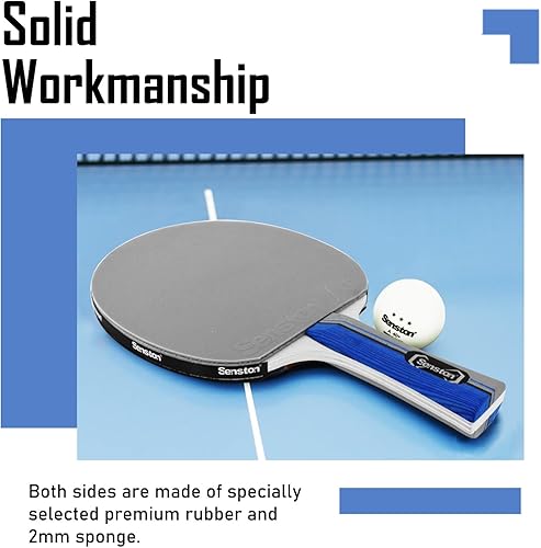 Miniatura 9 de Senston Juego de entretenimiento familiar de paletas de ping pong para entretenimiento o competición - Juego de paletas de ping pong