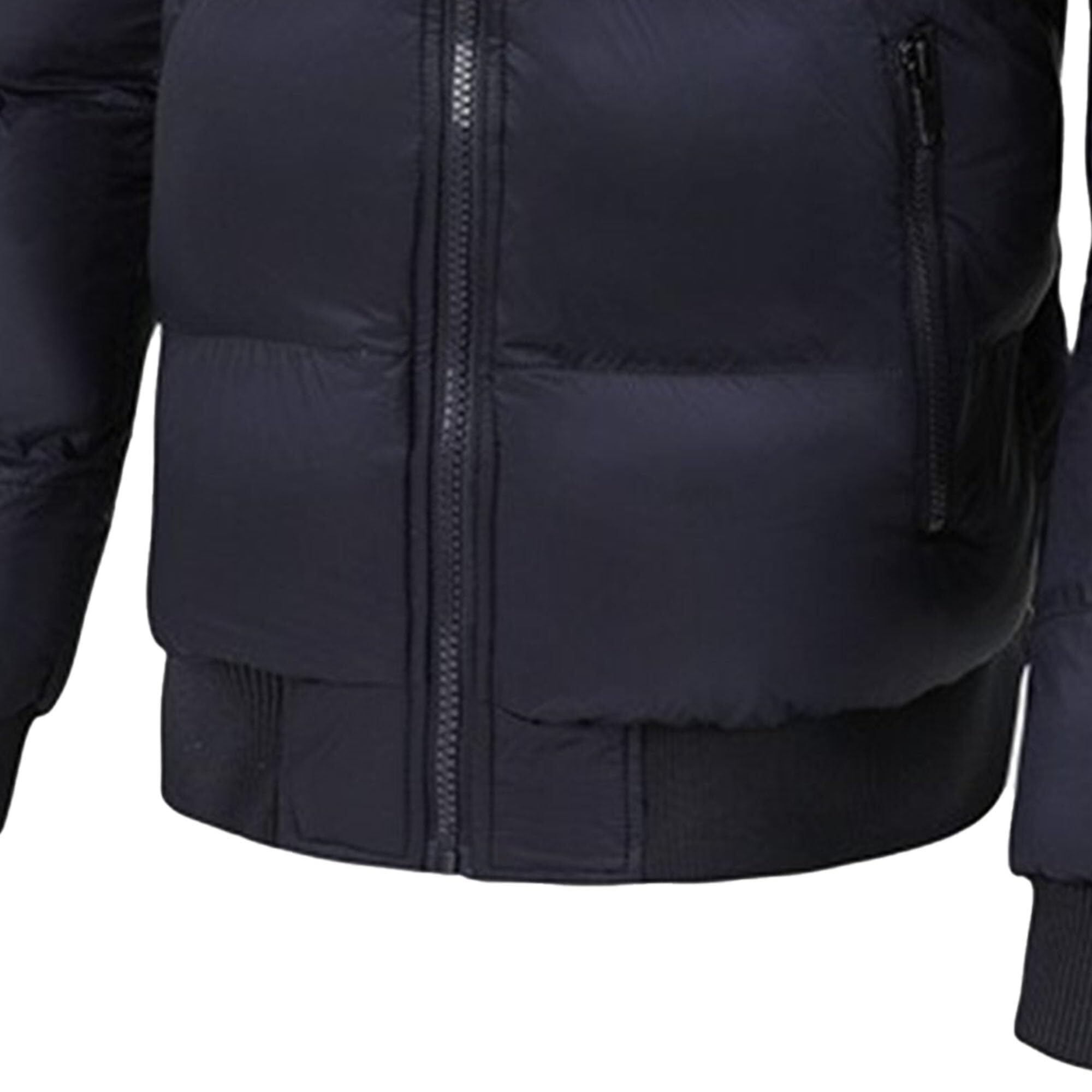Dicke, einfarbige Daunenjacke mit Kapuze für Herren, mitteldicke Ski-Daunenjacke mit Reißverschluss, wasserdichte Winterbekleidung