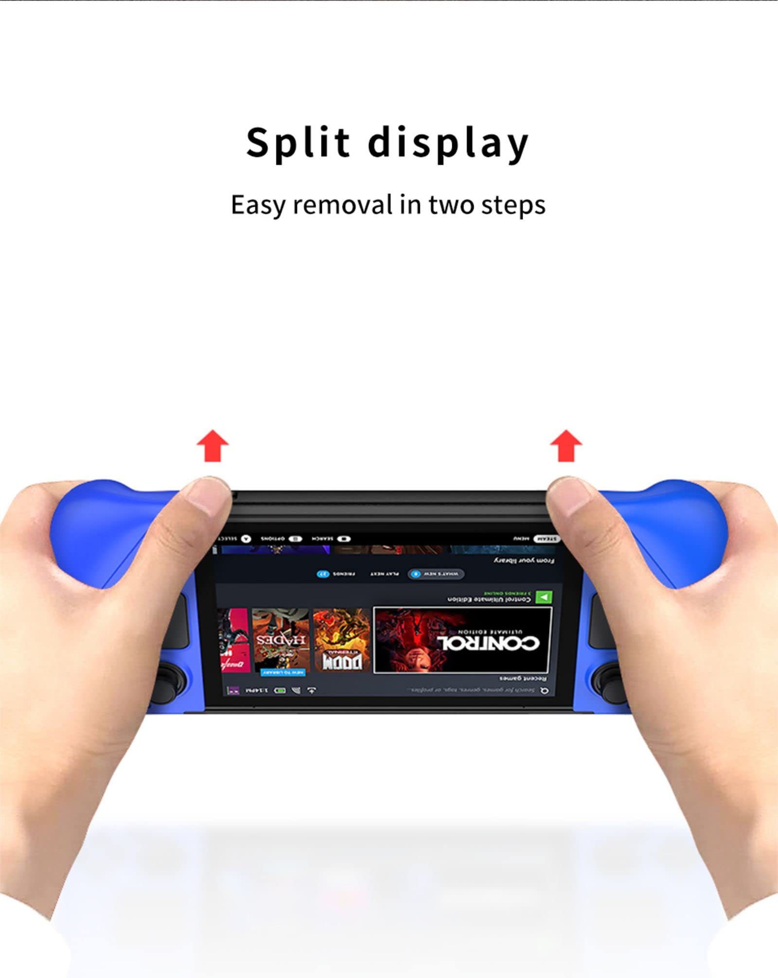 COQUE Funda de consola de juegos de mano para Steam Deck, funda de protección contra caídas, soporte plegable de metal, juego 2 en 1 para juegos móviles Steam Deck-Negro