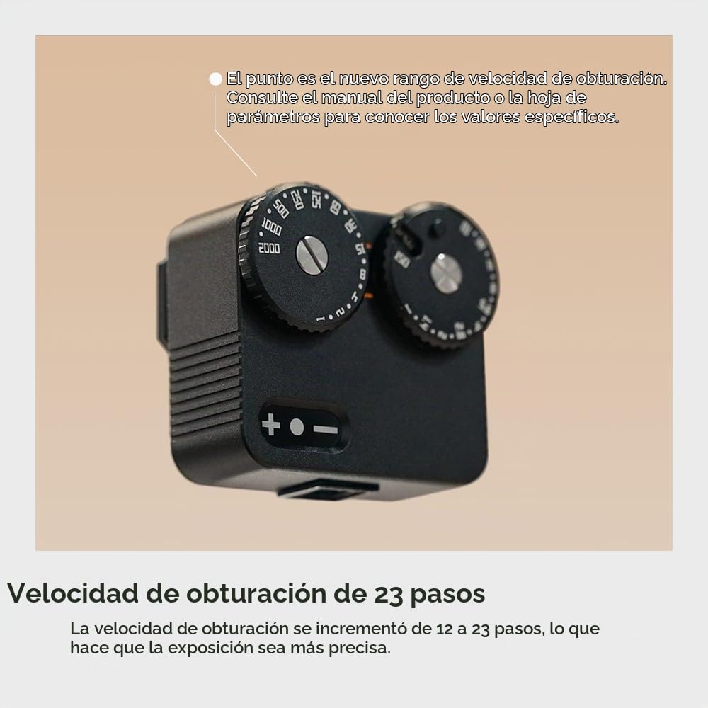 TTartisan Fotómetros Medidor de luz II, Herramienta de medición en Tiempo Real, Dos diales para Ajustar ISO, Apertura y Velocidad de obturación- Negro
