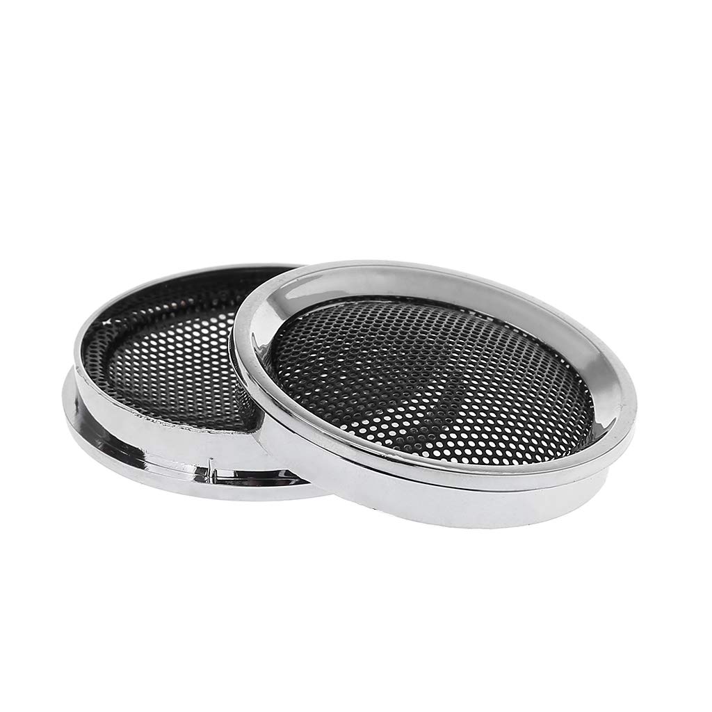 Luosh Speaker Cover Decorative Circle Metal Mesh,Speaker Grill 2Inch Protective Grills Cover Audio Speakers Decorative Steel Round Mesh Case