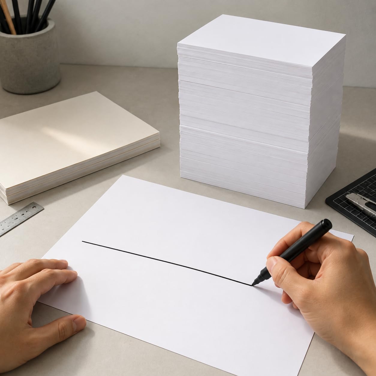 Cartulina Blanca, Cardstock 160 g/, 100 hojas