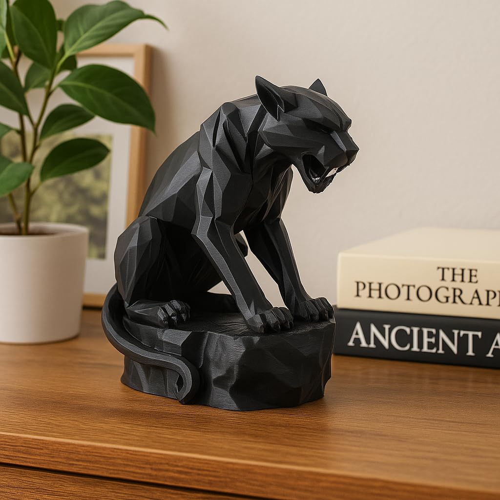 Buy CUBIX3D Geometric Tiger Statue | 3D Printed Tiger Figurine for